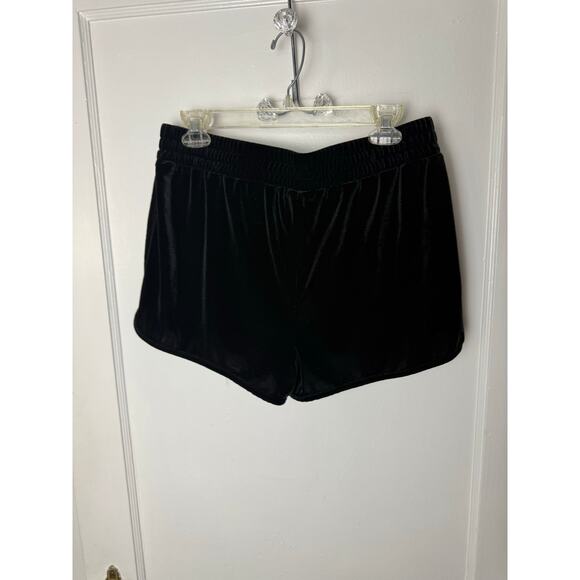 Mossimo Y2K Shorts Women's Medium Black Velvet Short Shorts Pull On Elastic - Picture 6 of 6